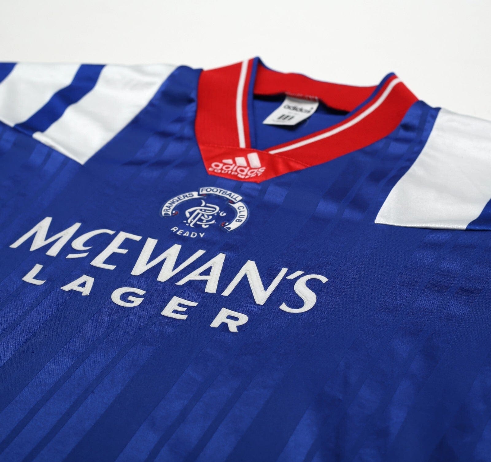 1992/94 McCOIST #9 Rangers Vintage adidas Home Football Shirt (L) 42/44
