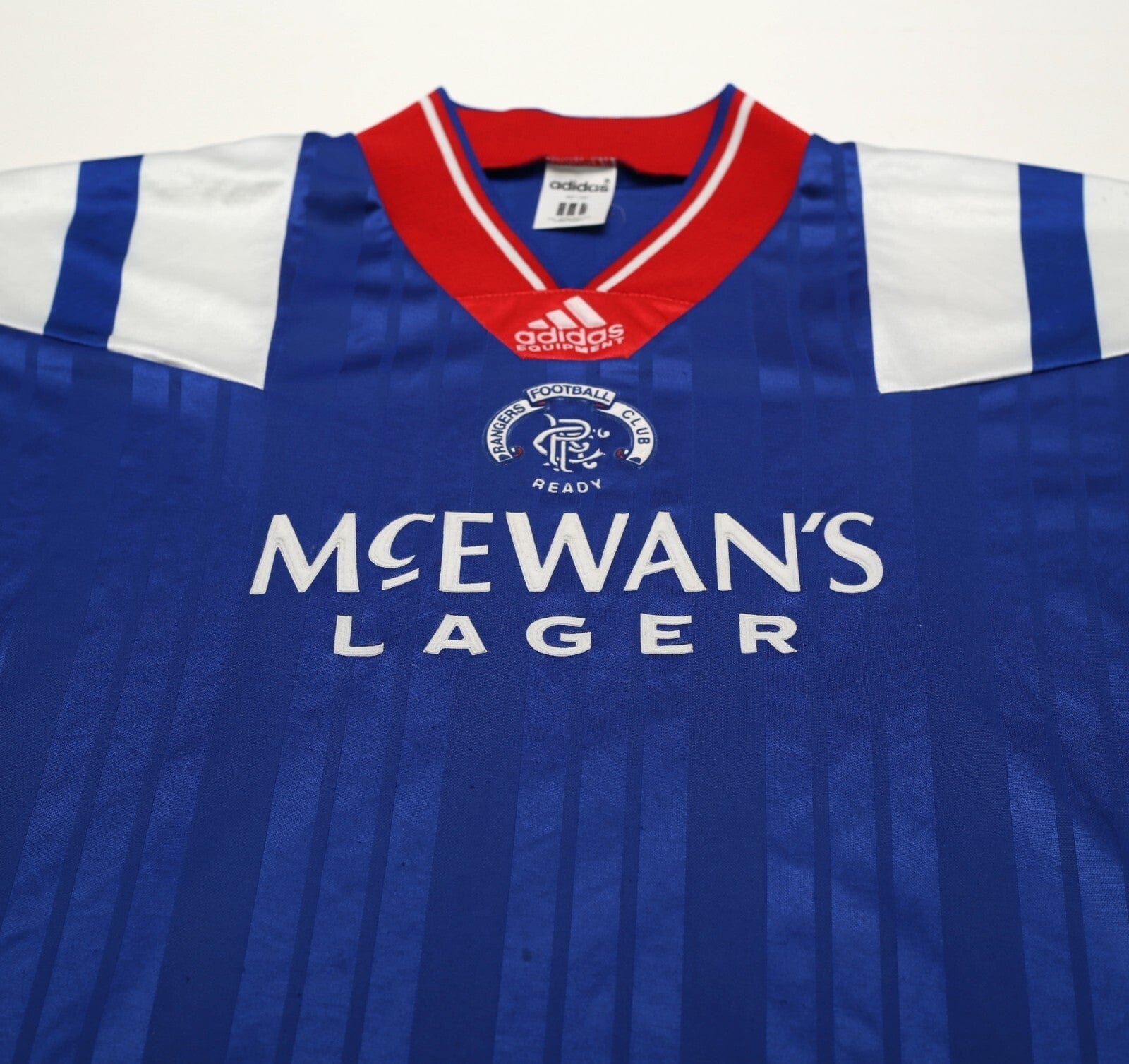 1992/94 McCOIST #9 Rangers Vintage adidas Home Football Shirt (L) 42/44