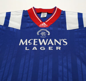 1992/94 McCOIST #9 Rangers Vintage adidas Home Football Shirt (L) 42/44