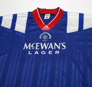 1992/94 McCOIST #9 Rangers Vintage adidas Home Football Shirt (L) 42/44