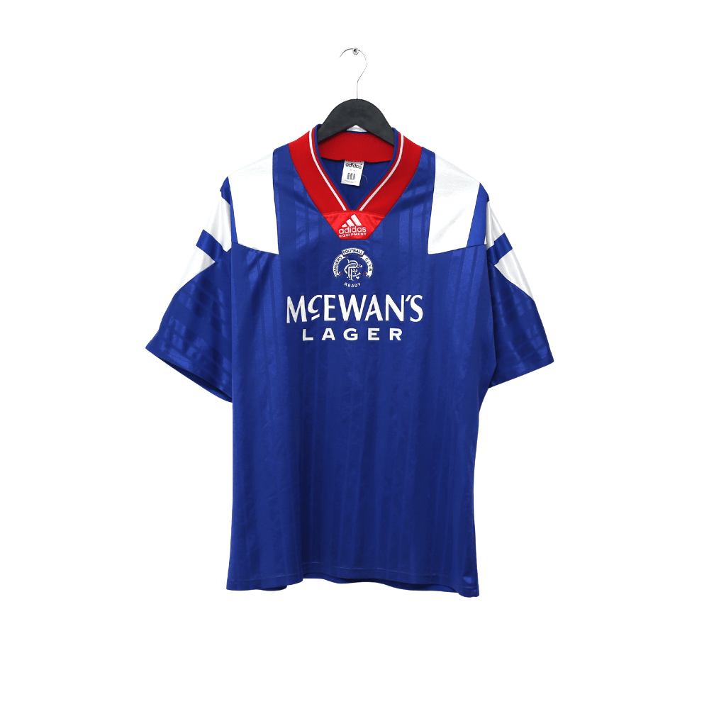 1992/94 McCOIST #9 Rangers Vintage adidas Home Football Shirt (L) 42/44