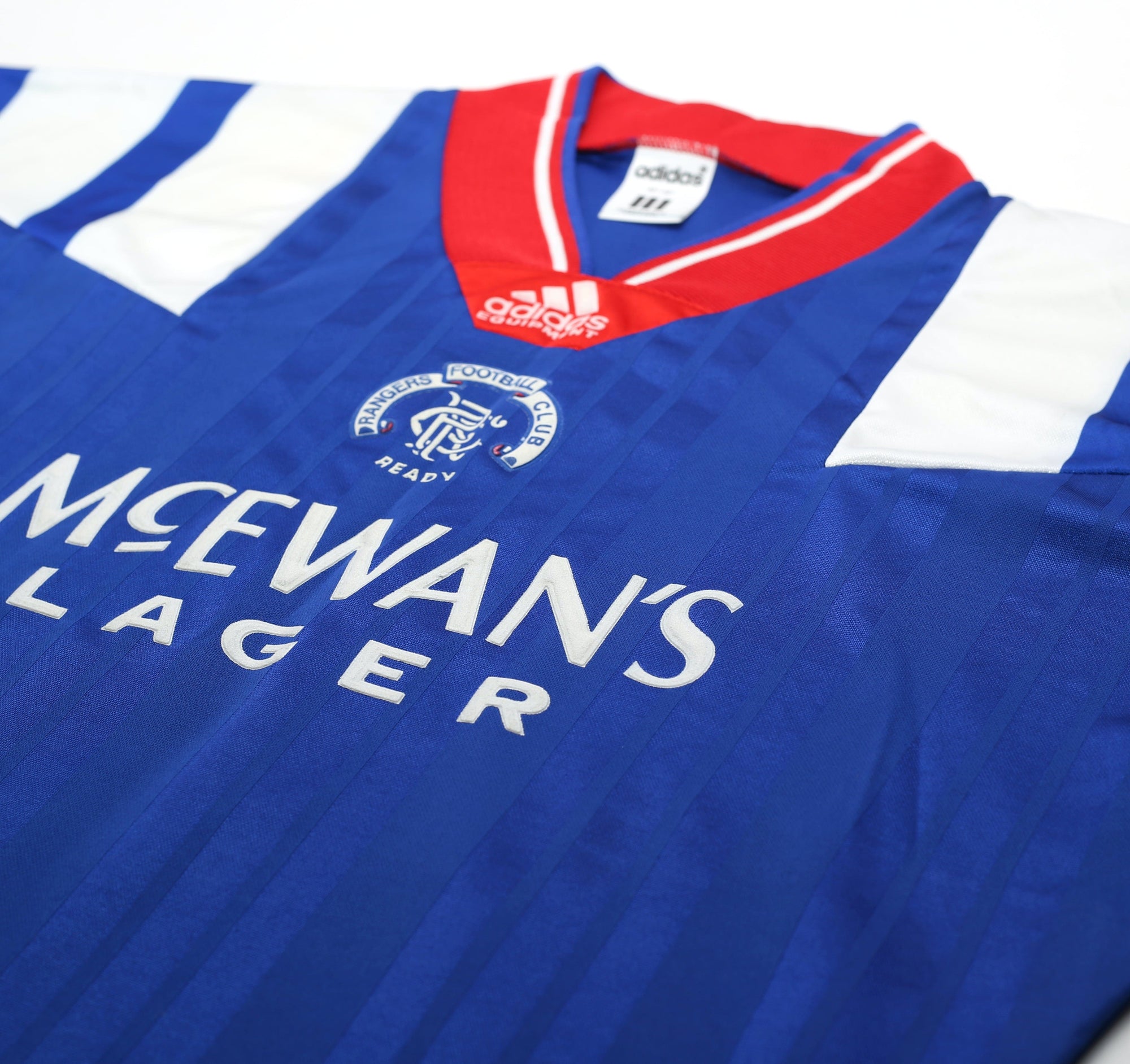 1992/94 RANGERS Vintage Adidas Home Football Shirt (L)