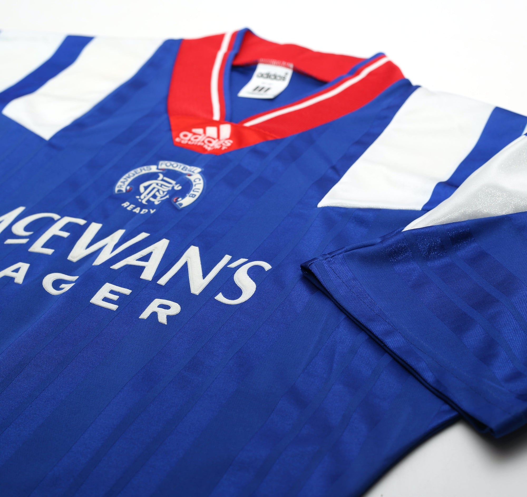 1992/94 RANGERS Vintage Adidas Home Football Shirt (L)