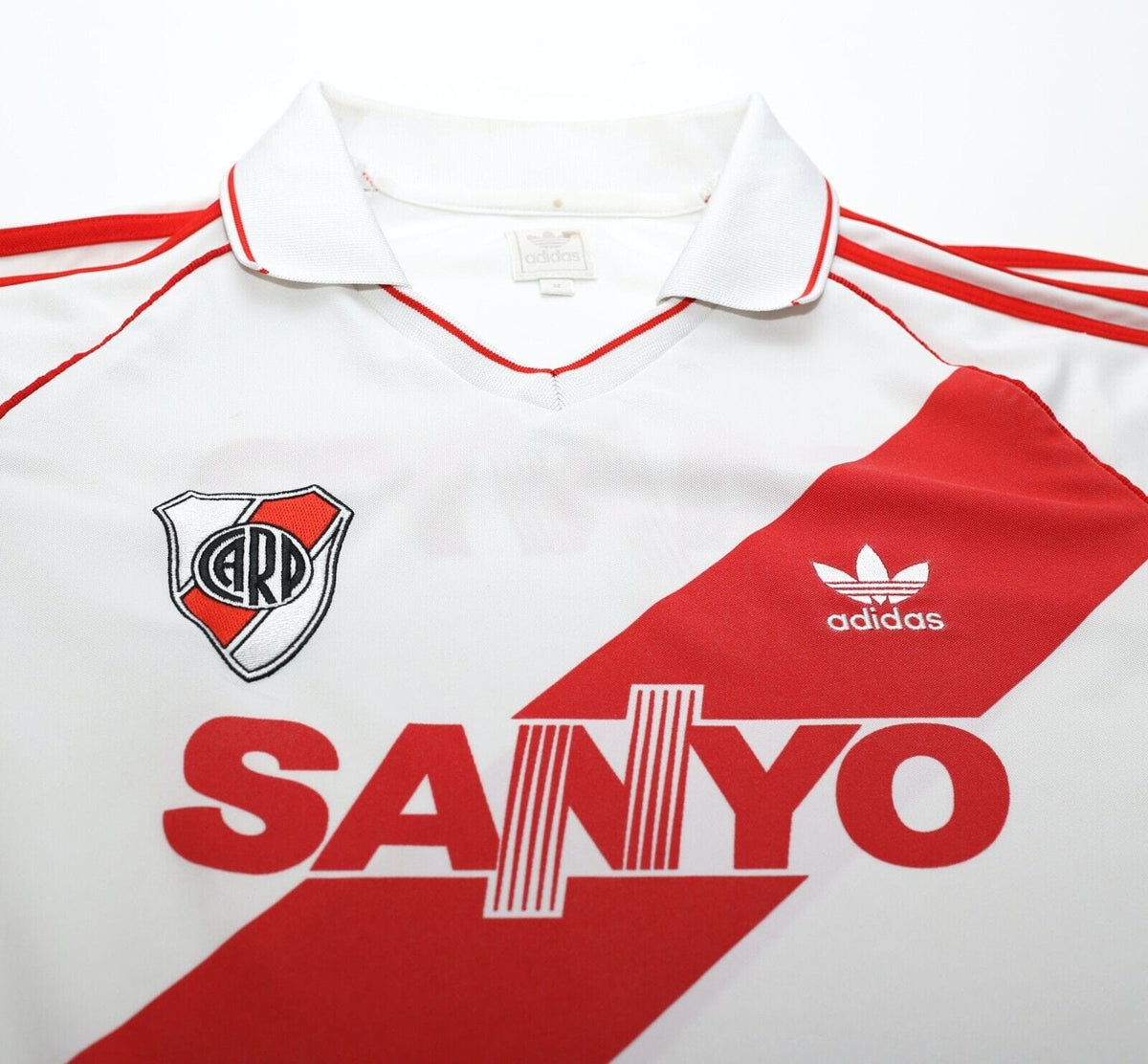 1992/94 RIVER PLATE Retro adidas Originals LS Home Football Shirt Jersey (M)