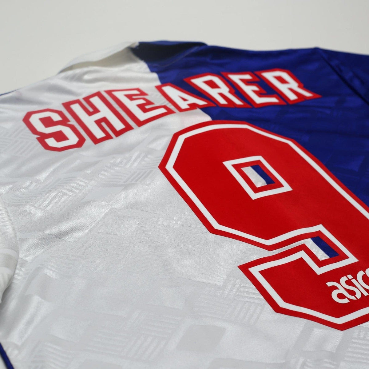 1992/94 Shearer #9 Blackburn Rovers Vintage Asics Home Football Shirt (L/XL)