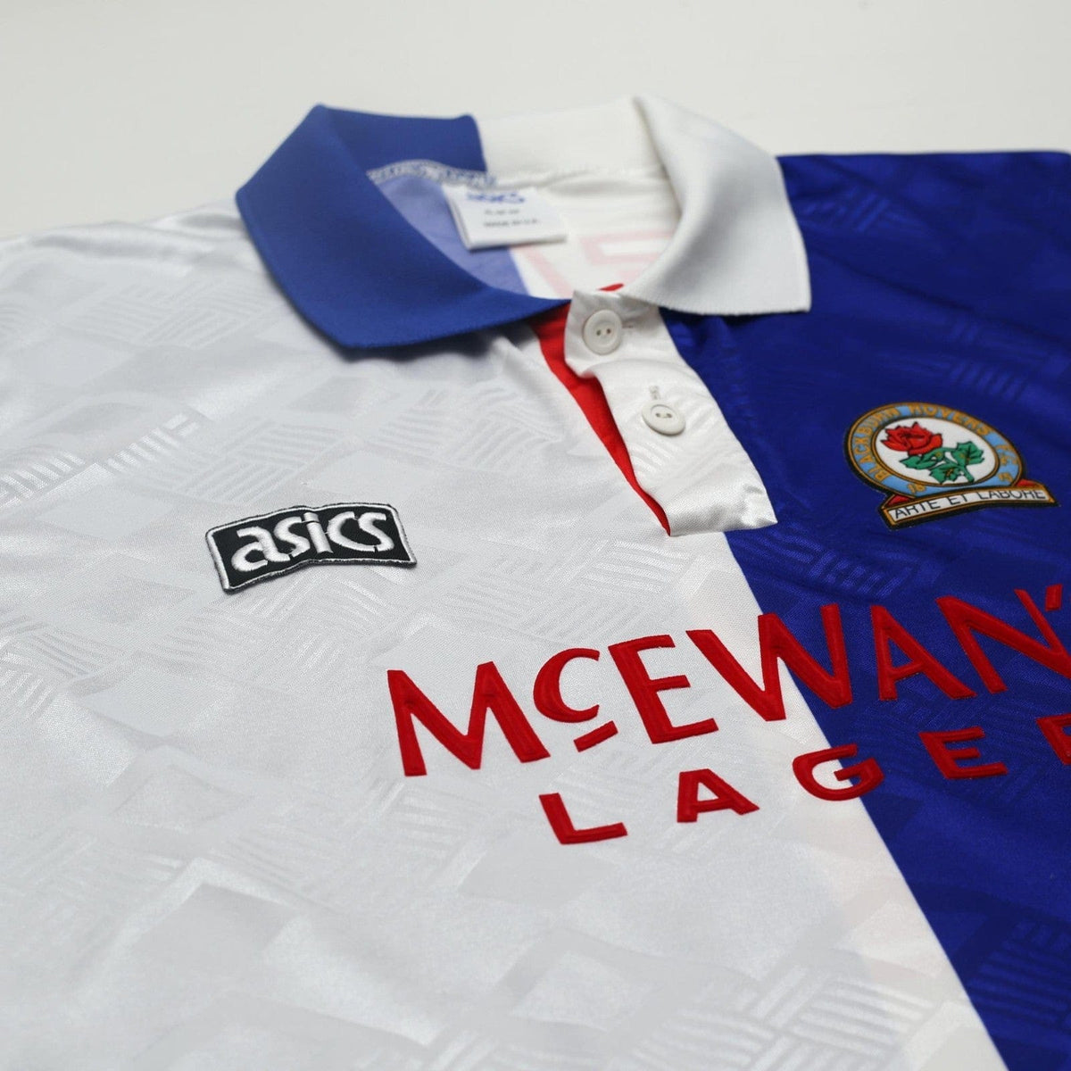 1992/94 Shearer #9 Blackburn Rovers Vintage Asics Home Football Shirt (L/XL)