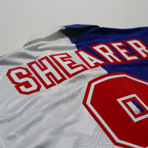 1992/94 Shearer #9 Blackburn Rovers Vintage Asics Home Football Shirt (L/XL)