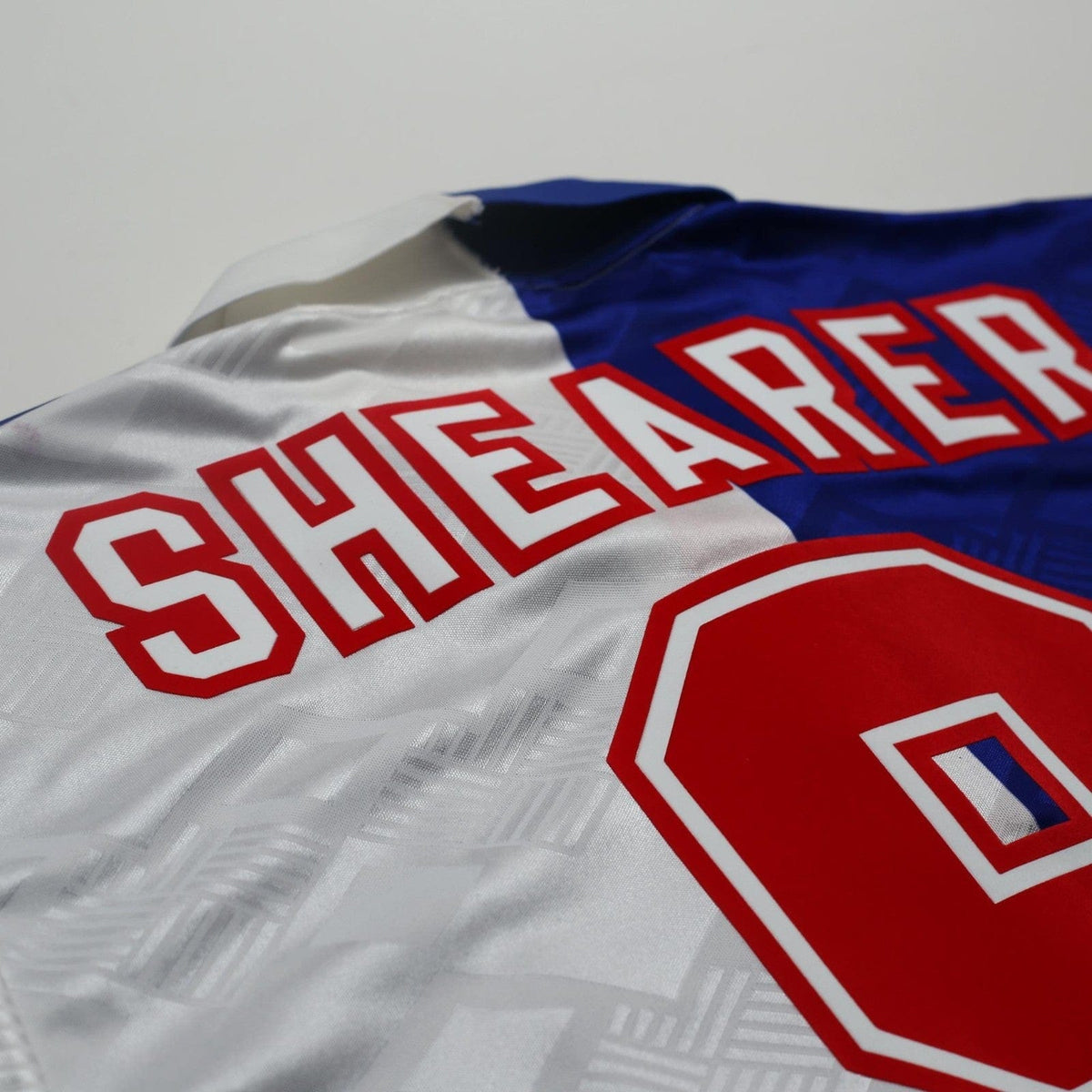 1992/94 Shearer #9 Blackburn Rovers Vintage Asics Home Football Shirt (L/XL)