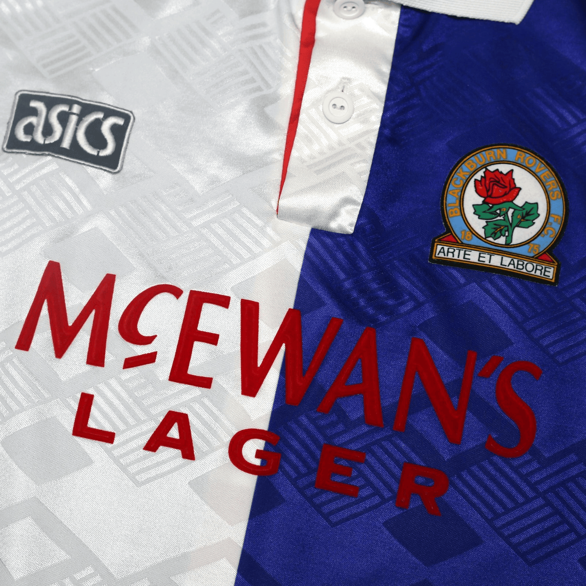 1992/94 Shearer #9 Blackburn Rovers Vintage Asics Home Football Shirt (L/XL)