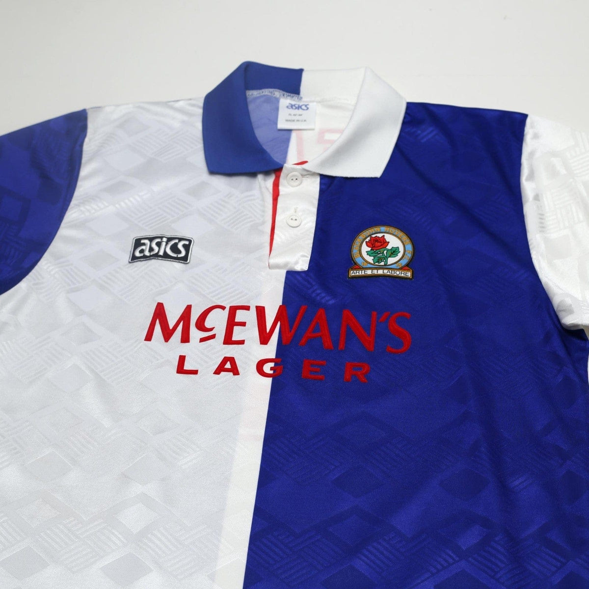 1992/94 Shearer #9 Blackburn Rovers Vintage Asics Home Football Shirt (L/XL)