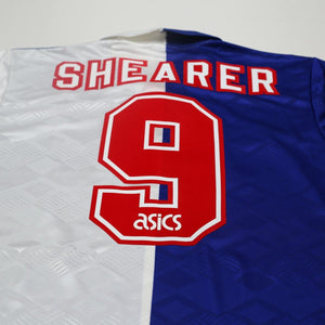1992/94 Shearer #9 Blackburn Rovers Vintage Asics Home Football Shirt (L/XL)