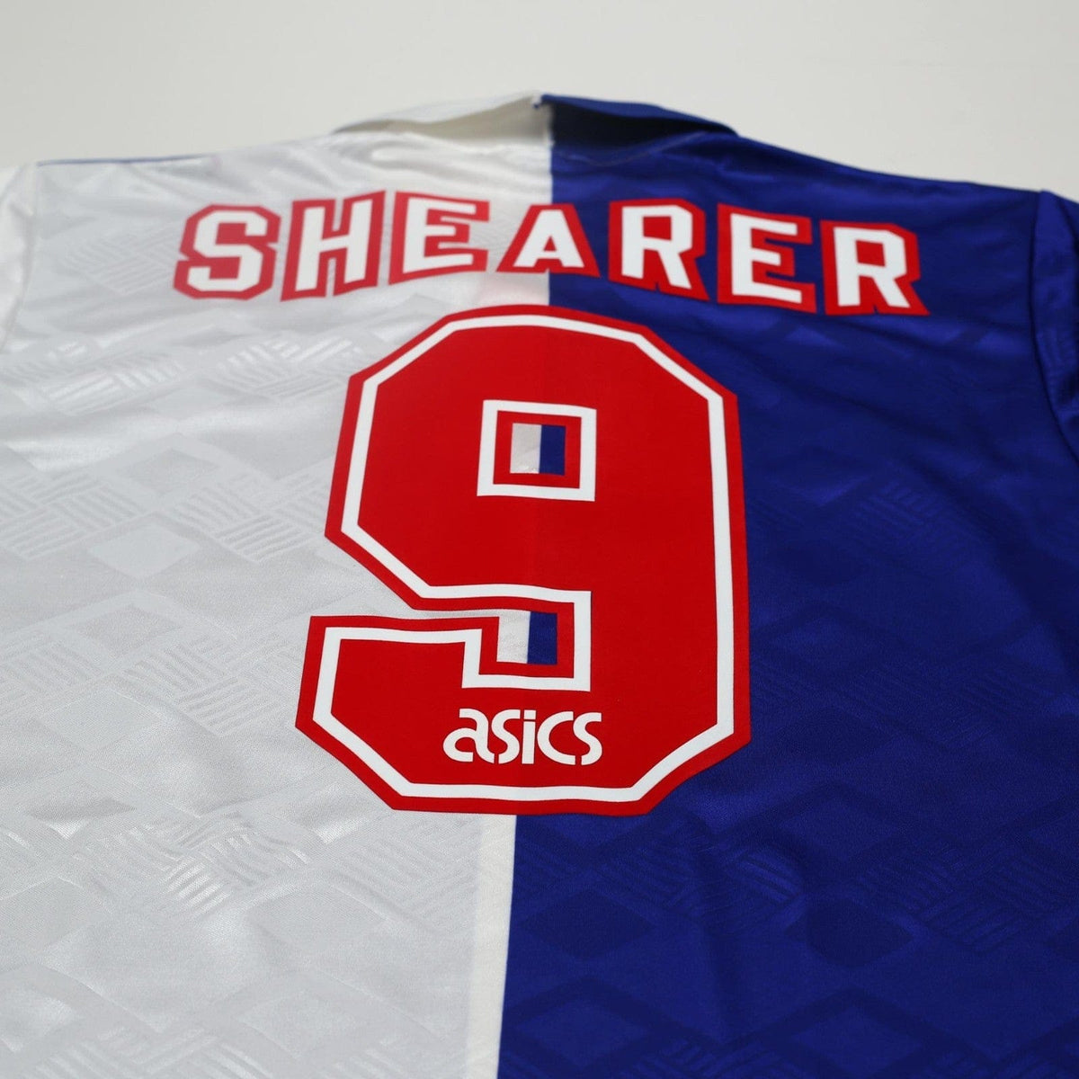 1992/94 Shearer #9 Blackburn Rovers Vintage Asics Home Football Shirt (L/XL)