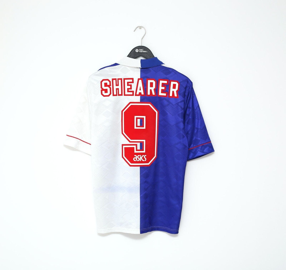 1992/94 SHEARER #9 Blackburn Rovers Vintage Asics Home Football Shirt (M/L)