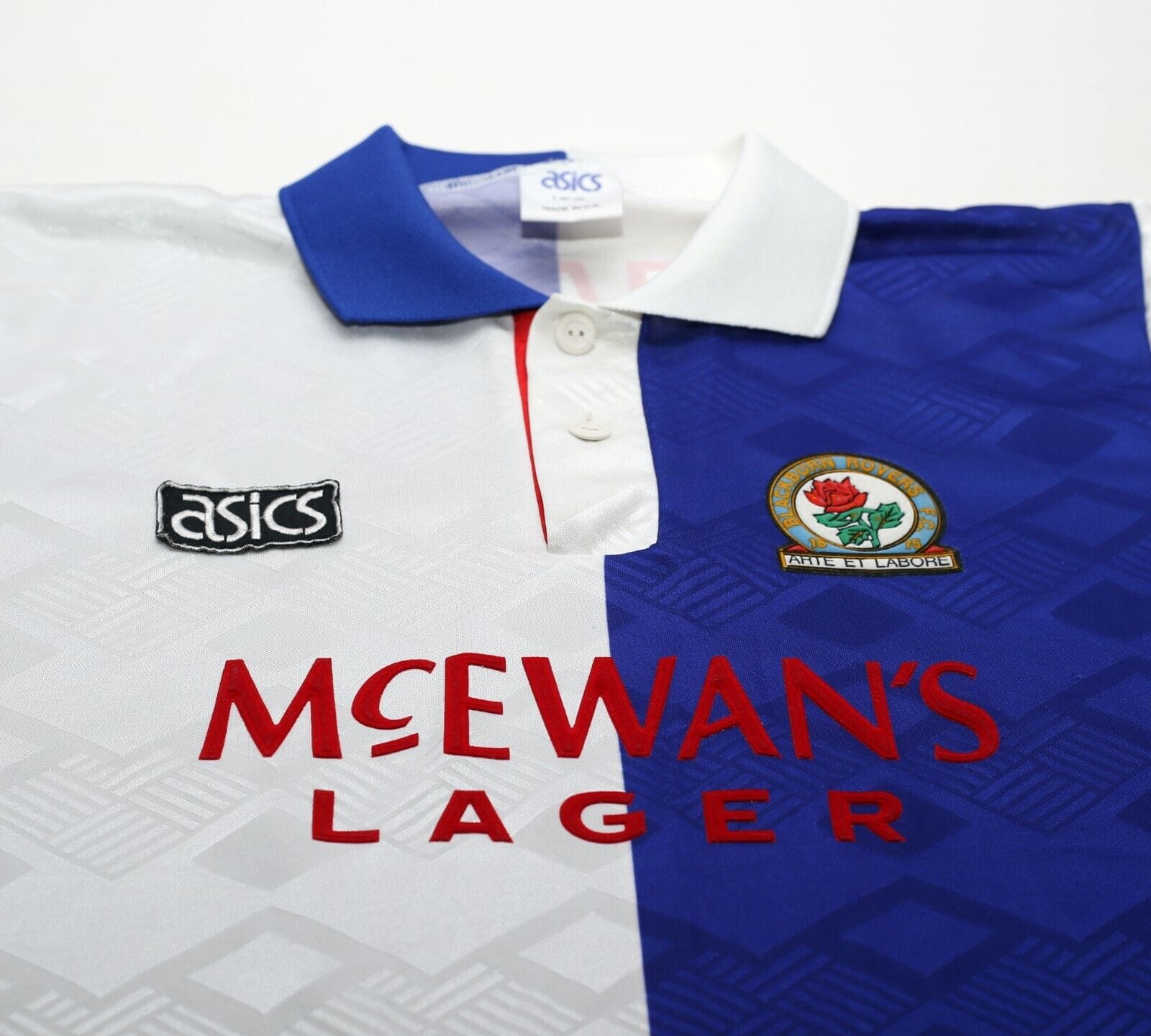 1992/94 SHEARER #9 Blackburn Rovers Vintage Asics Home Football Shirt (M/L)