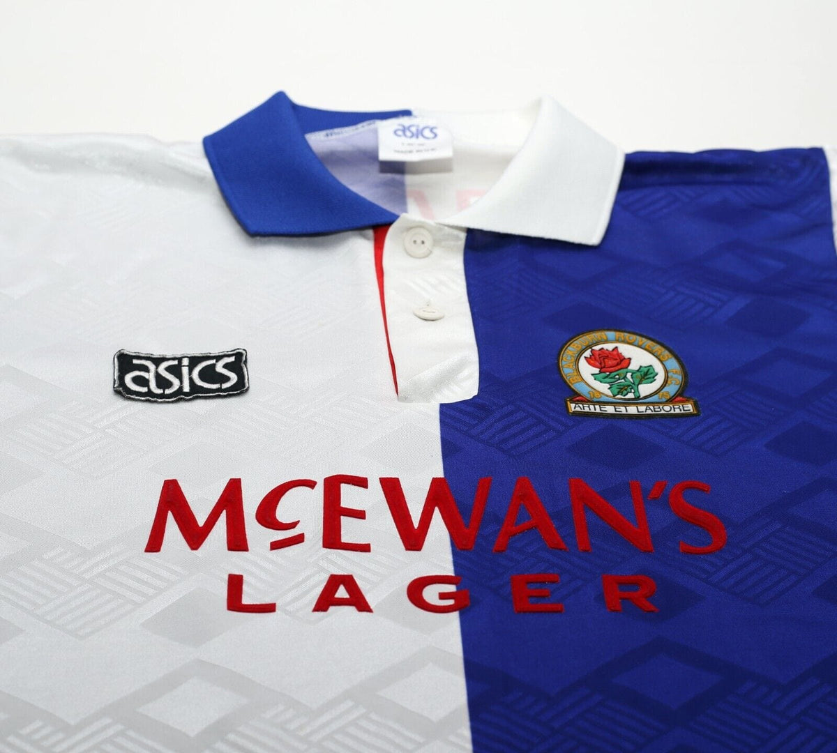 1992/94 SHEARER #9 Blackburn Rovers Vintage Asics Home Football Shirt (M/L)