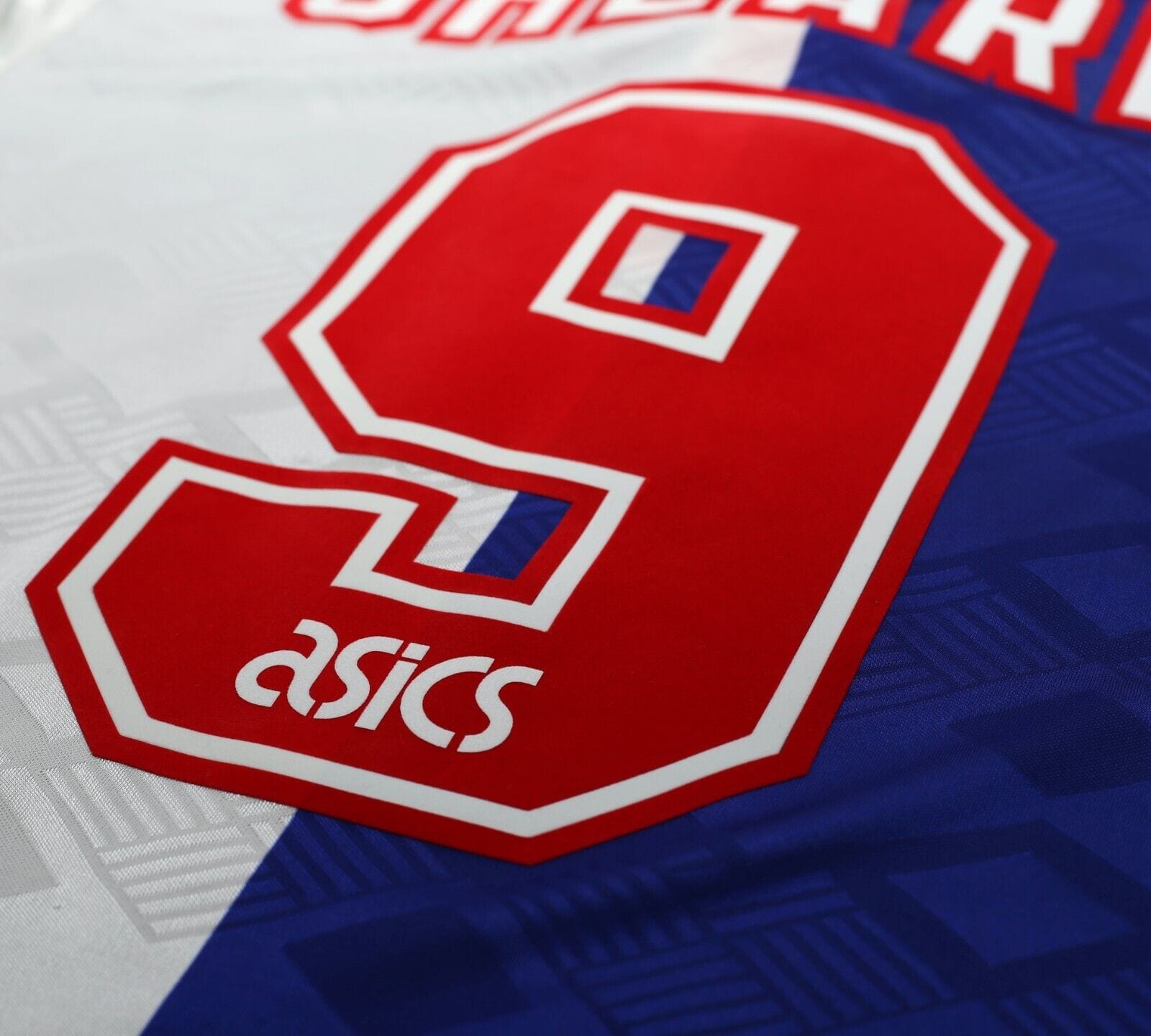 1992/94 SHEARER #9 Blackburn Rovers Vintage Asics Home Football Shirt (M/L)