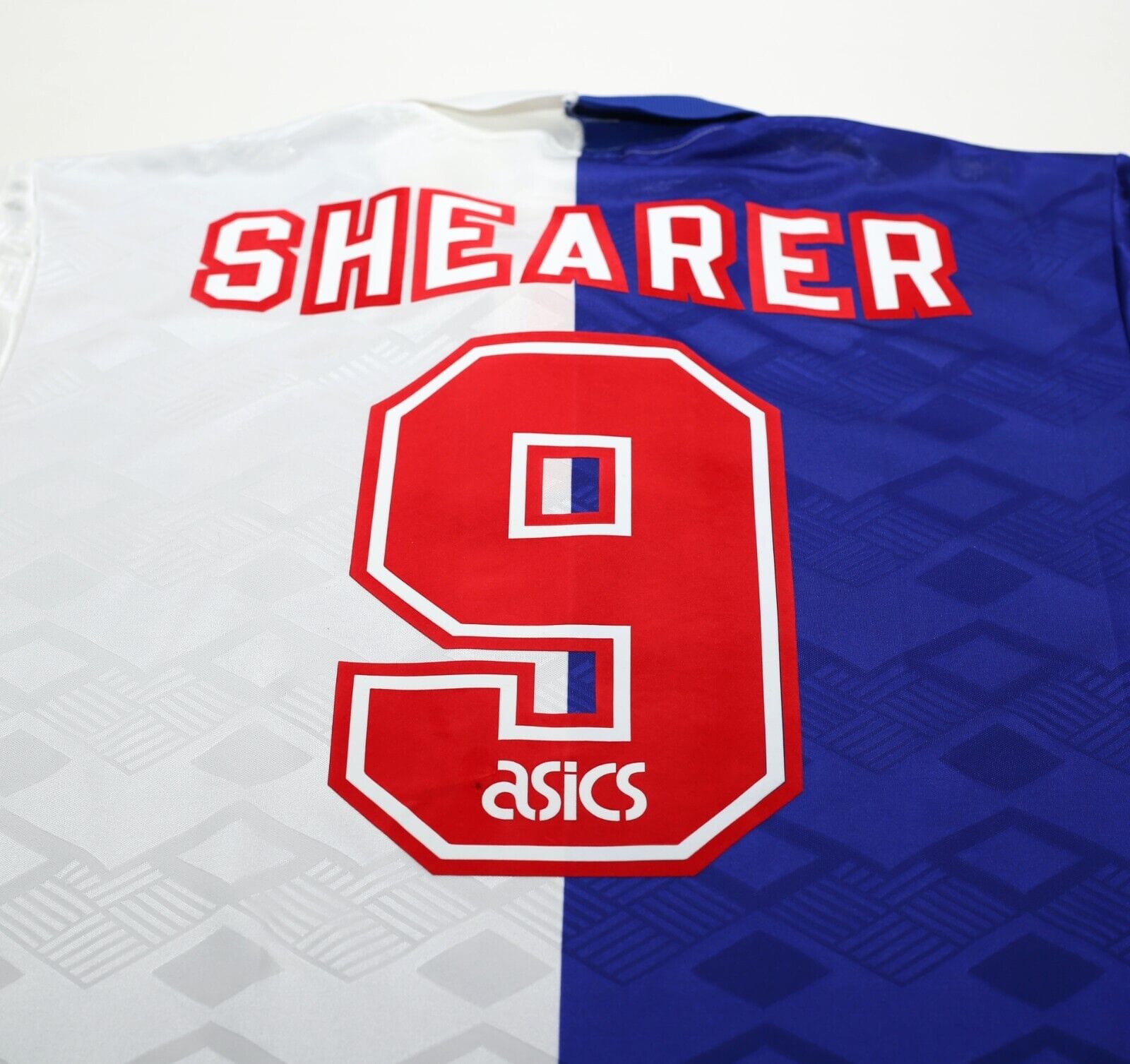 1992/94 SHEARER #9 Blackburn Rovers Vintage Asics Home Football Shirt (XL)