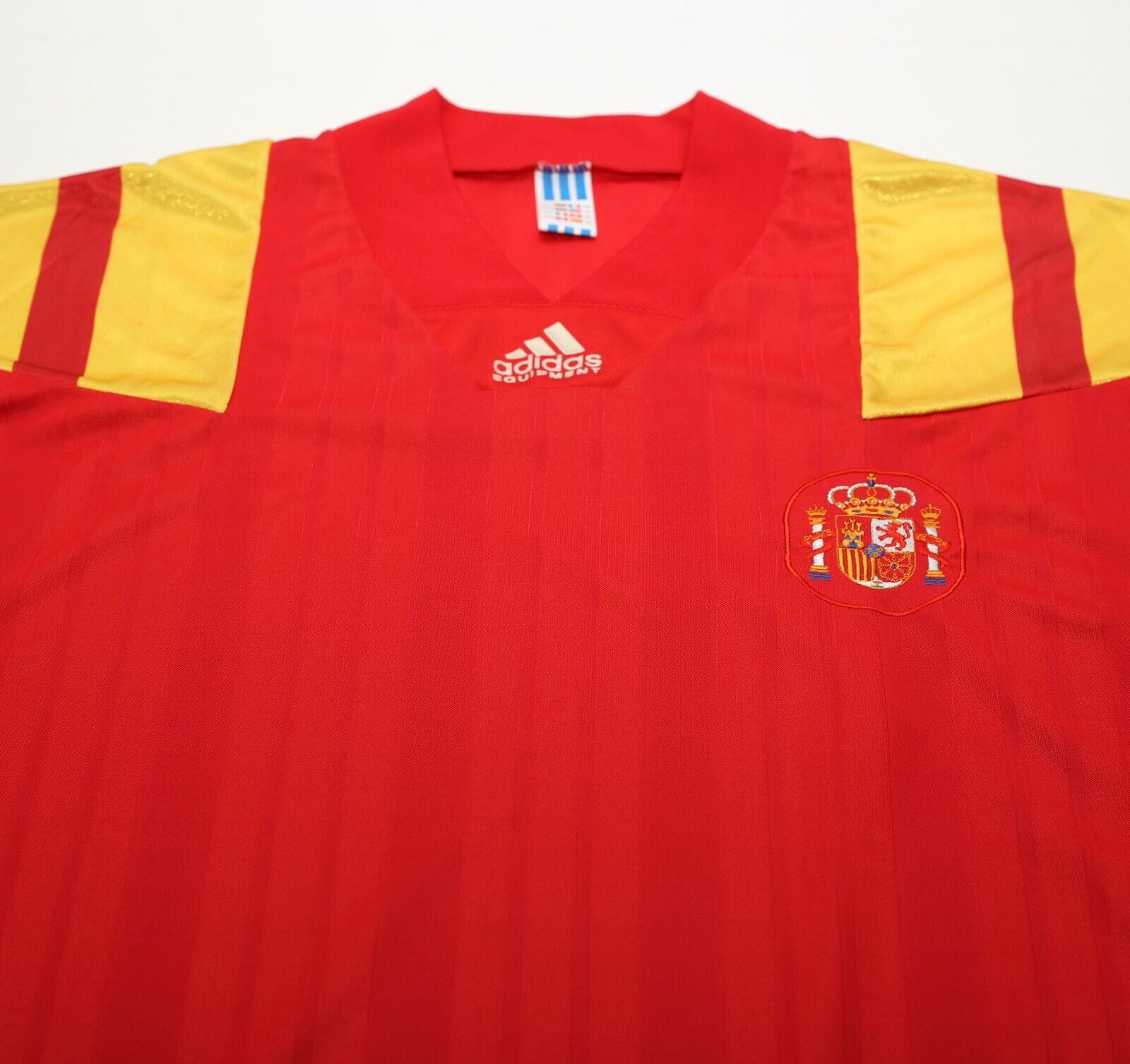 1992/94 SPAIN Vintage adidas Equipment Home Football Shirt (XL)