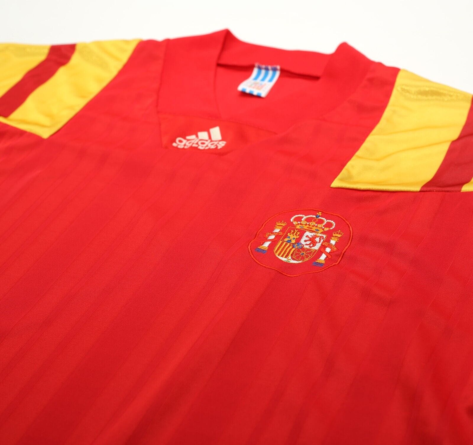 1992/94 SPAIN Vintage adidas Equipment Home Football Shirt (XL)