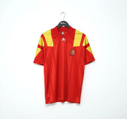 1992/94 SPAIN Vintage adidas Equipment Player Issue Home Football Shirt (M)