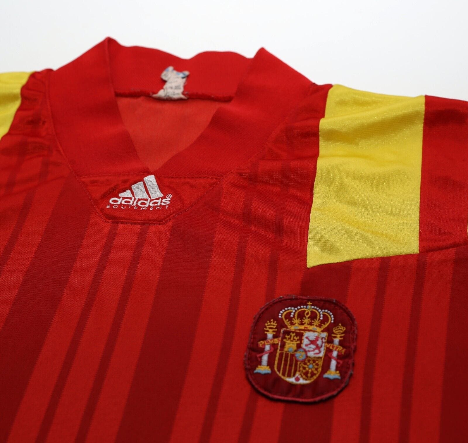 1992/94 SPAIN Vintage adidas Equipment Player Issue Home Football Shirt (M)