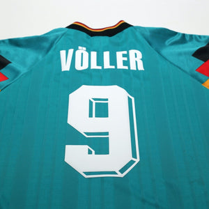 1992/94 Voller #9 Germany Vintage adidas Away Football Shirt (L) EURO 92