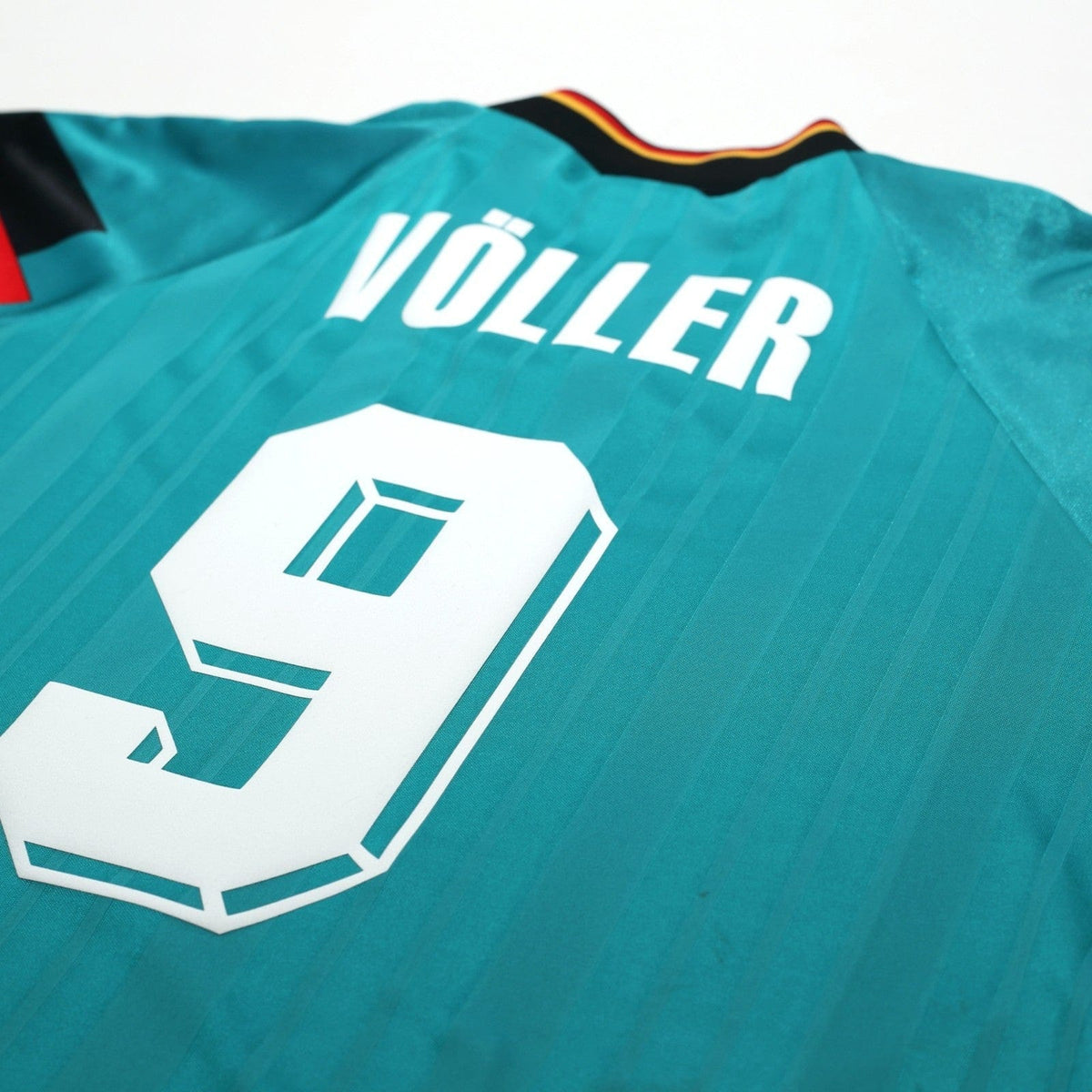 1992/94 Voller #9 Germany Vintage adidas Away Football Shirt (L) EURO 92