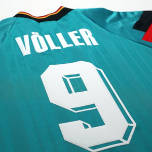 1992/94 Voller #9 Germany Vintage adidas Away Football Shirt (L) EURO 92