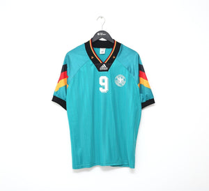1992/94 VOLLER #9 Germany Vintage adidas Away Football Shirt (L) EURO 92