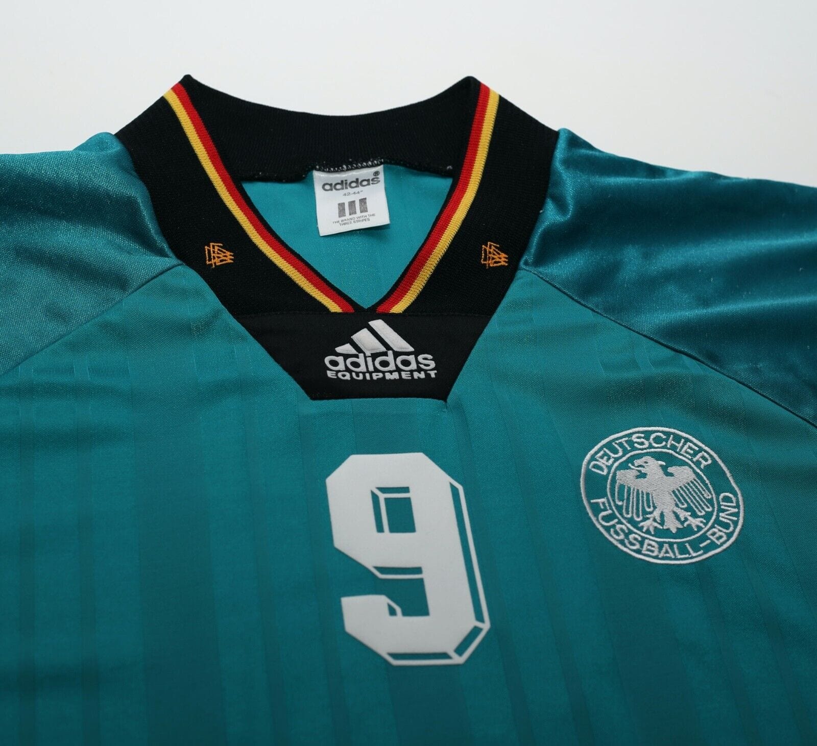 1992/94 VOLLER #9 Germany Vintage adidas Away Football Shirt (L) EURO 92