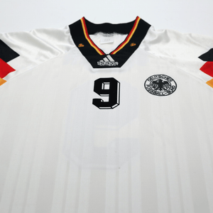 1992/94 Voller #9 Germany Vintage adidas Home Football Shirt (L) EURO 92
