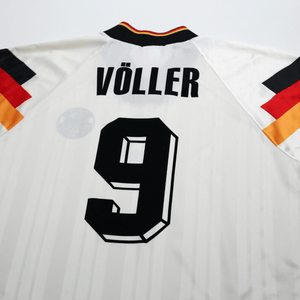 1992/94 Voller #9 Germany Vintage adidas Home Football Shirt (L) EURO 92