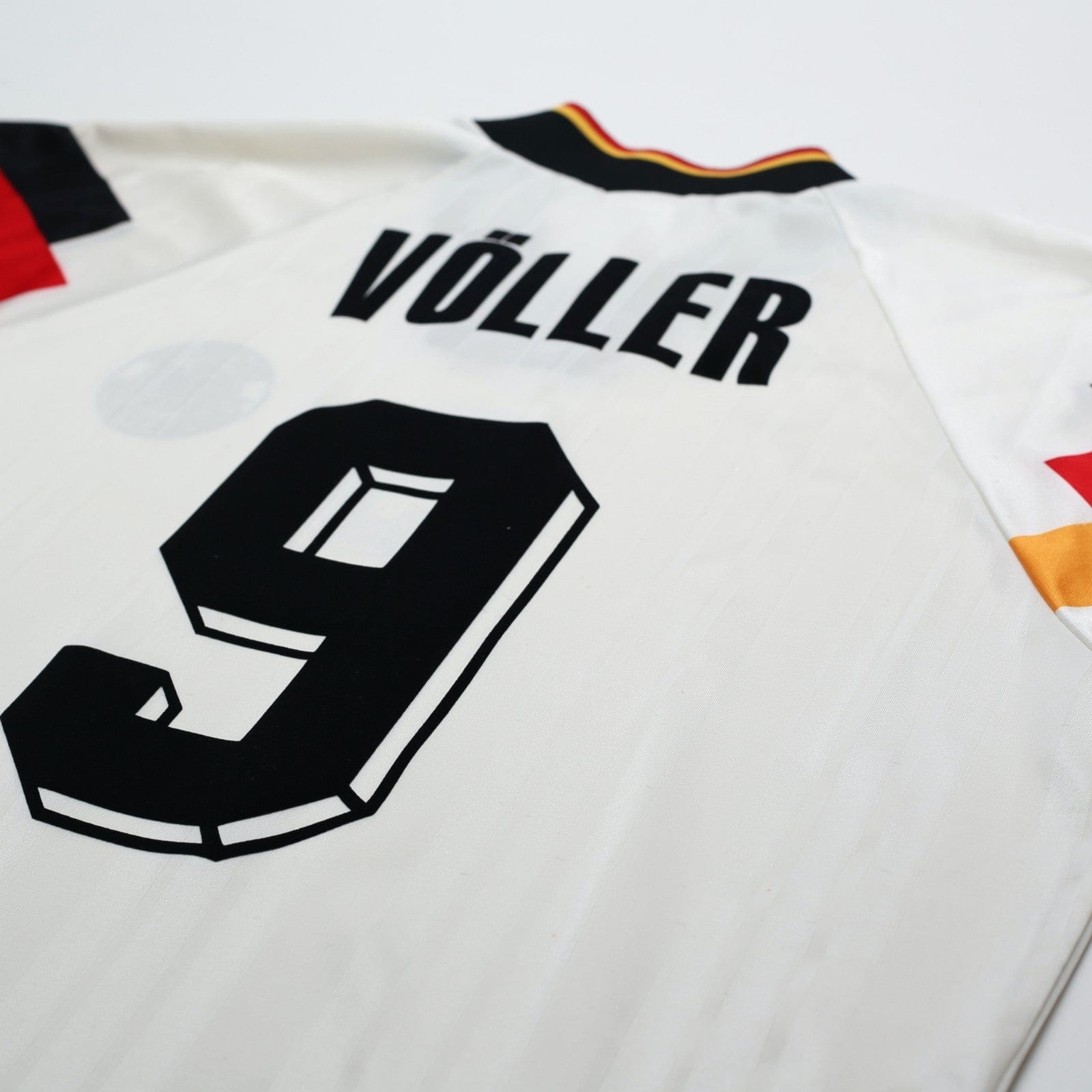 1992/94 Voller #9 Germany Vintage adidas Home Football Shirt (L) EURO 92