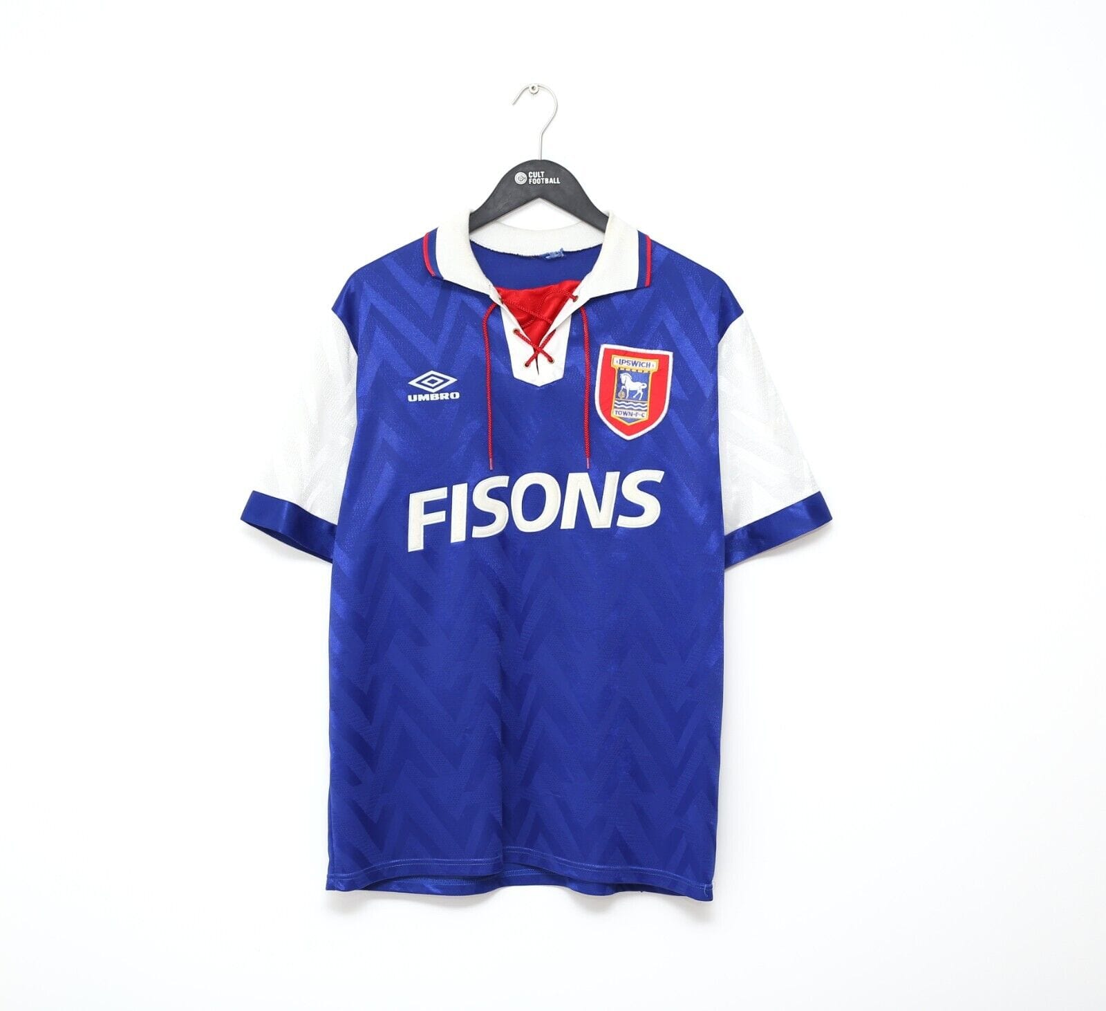 1992/94 WARK #5 Ipswich Town Vintage Umbro Football Shirt Jersey (M)