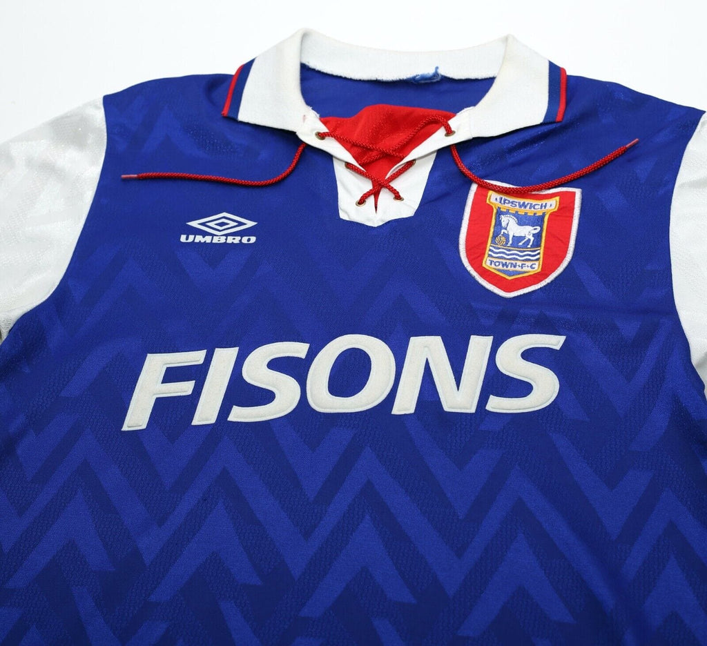 1992/94 WARK #5 Ipswich Town Vintage Umbro Football Shirt Jersey (M)