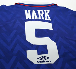 1992/94 WARK #5 Ipswich Town Vintage Umbro Football Shirt Jersey (M)
