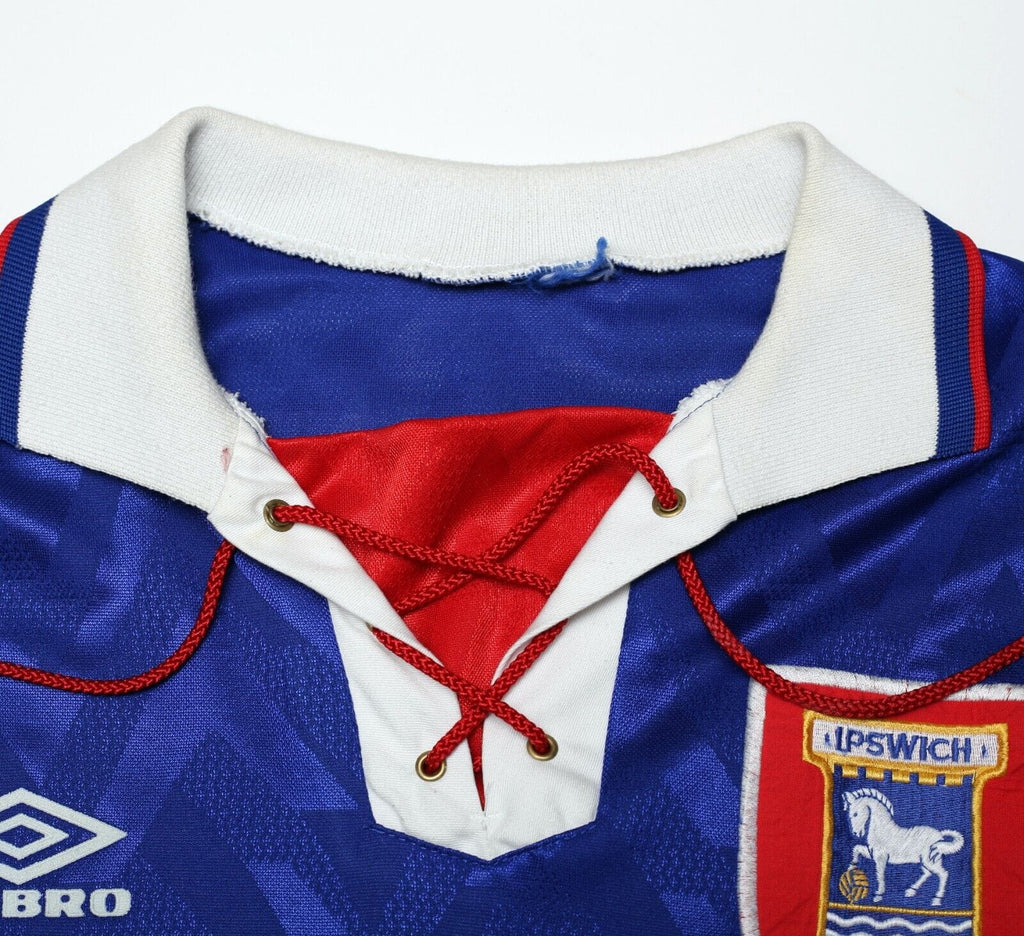 1992/94 WARK #5 Ipswich Town Vintage Umbro Football Shirt Jersey (M)
