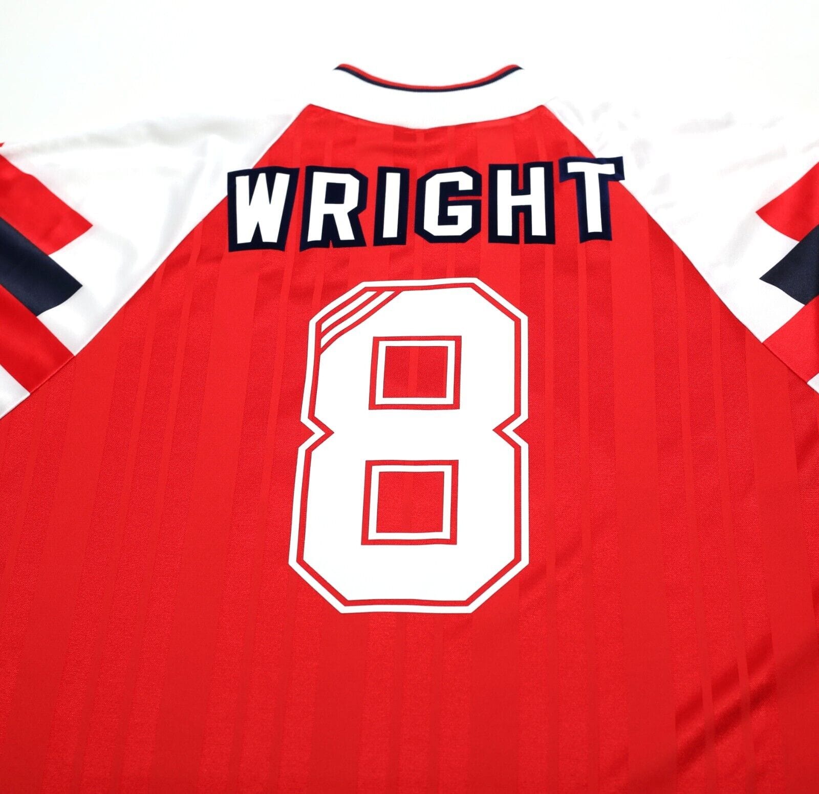 1992/94 WRIGHT #8 Arsenal Vintage adidas Equipment Home Football Shirt (L)