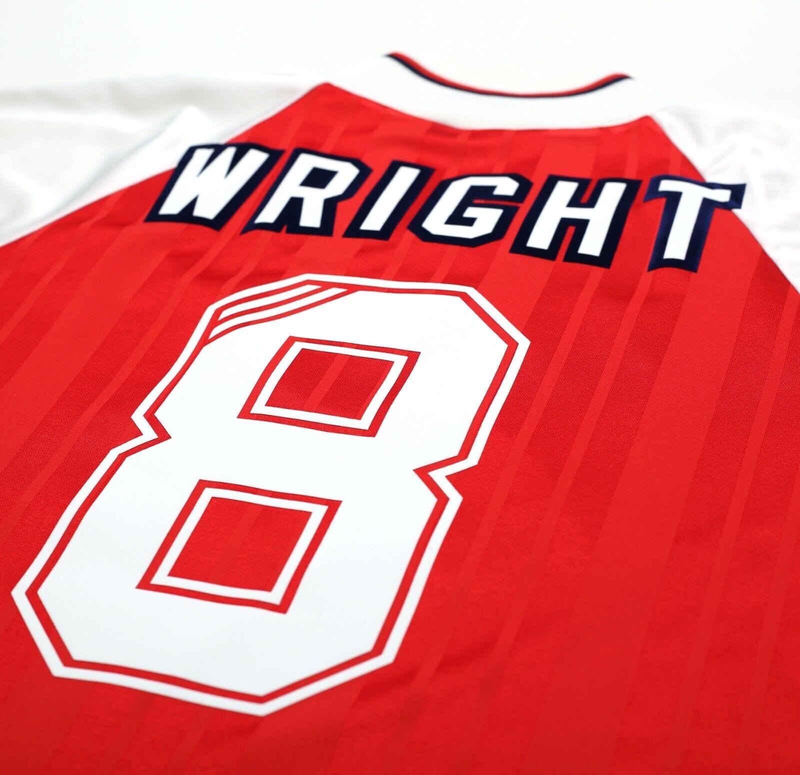 1992/94 WRIGHT #8 Arsenal Vintage adidas Equipment Home Football Shirt (L)