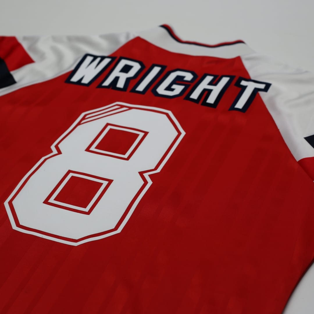 1992/94 Wright #8 Arsenal Vintage adidas Home Football Shirt (M)