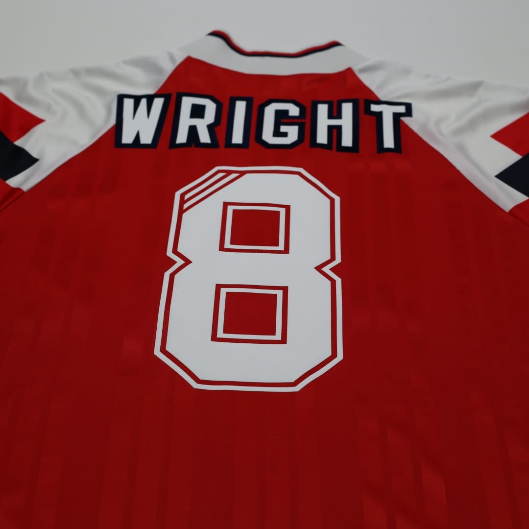 1992/94 Wright #8 Arsenal Vintage adidas Home Football Shirt (M)