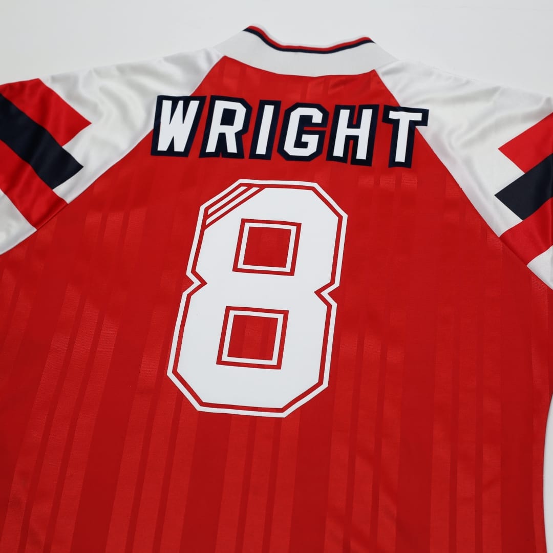 1992/94 Wright #8 Arsenal Vintage adidas Home Football Shirt (M)