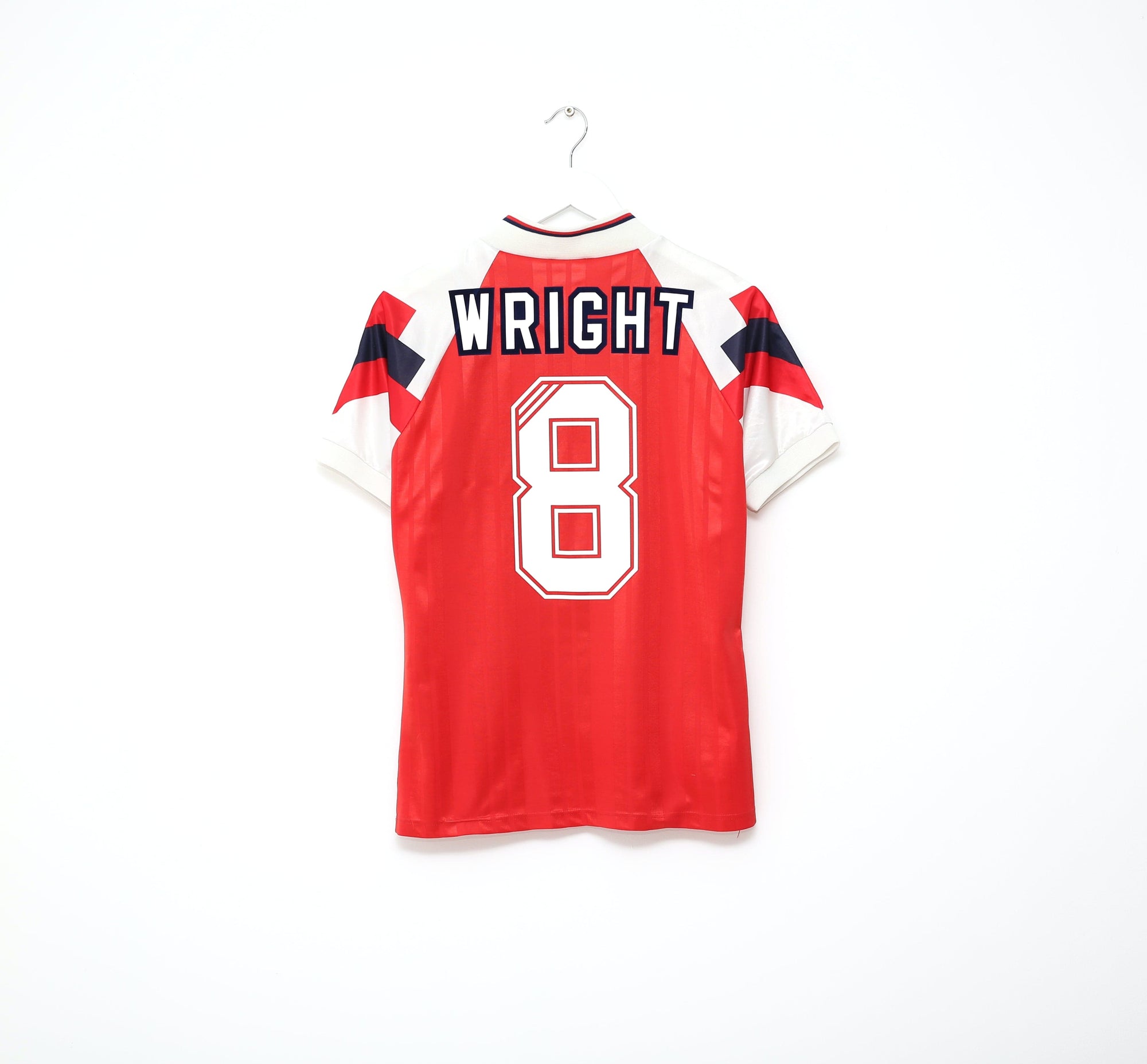 1992/94 WRIGHT #8 Arsenal Vintage adidas Home Football Shirt (S)