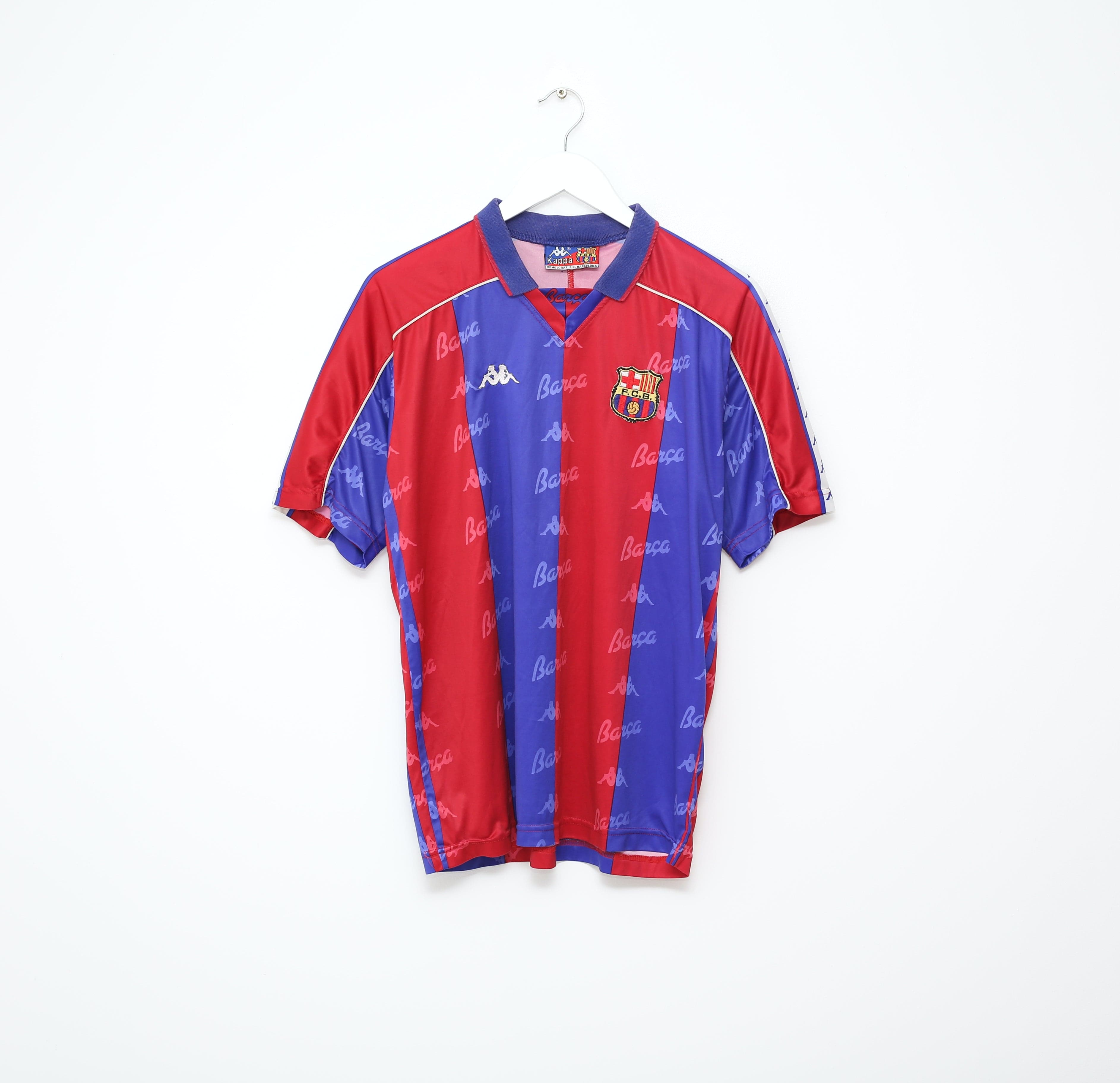 1992/95 BARCELONA Vintage Kappa Home Football Shirt Jersey (L)