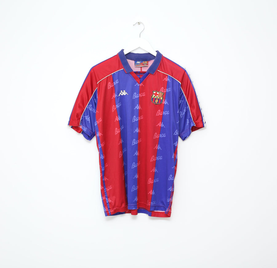 1992/95 BARCELONA Vintage Kappa Home Football Shirt Jersey (L)