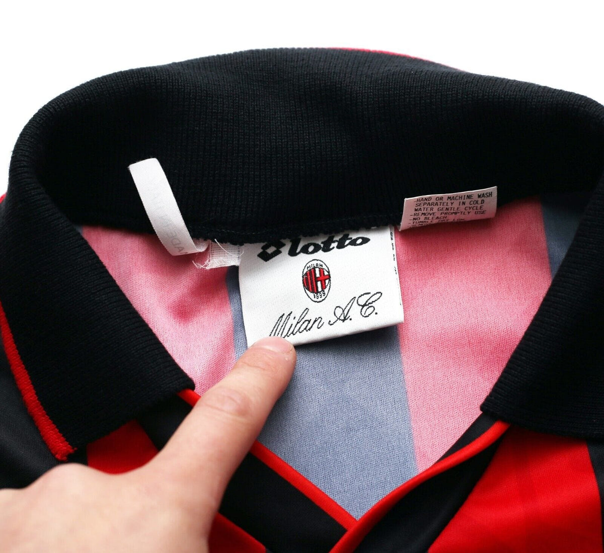 1993/94 AC MILAN Vintage Lotto Home Football Shirt Jersey (S/M)