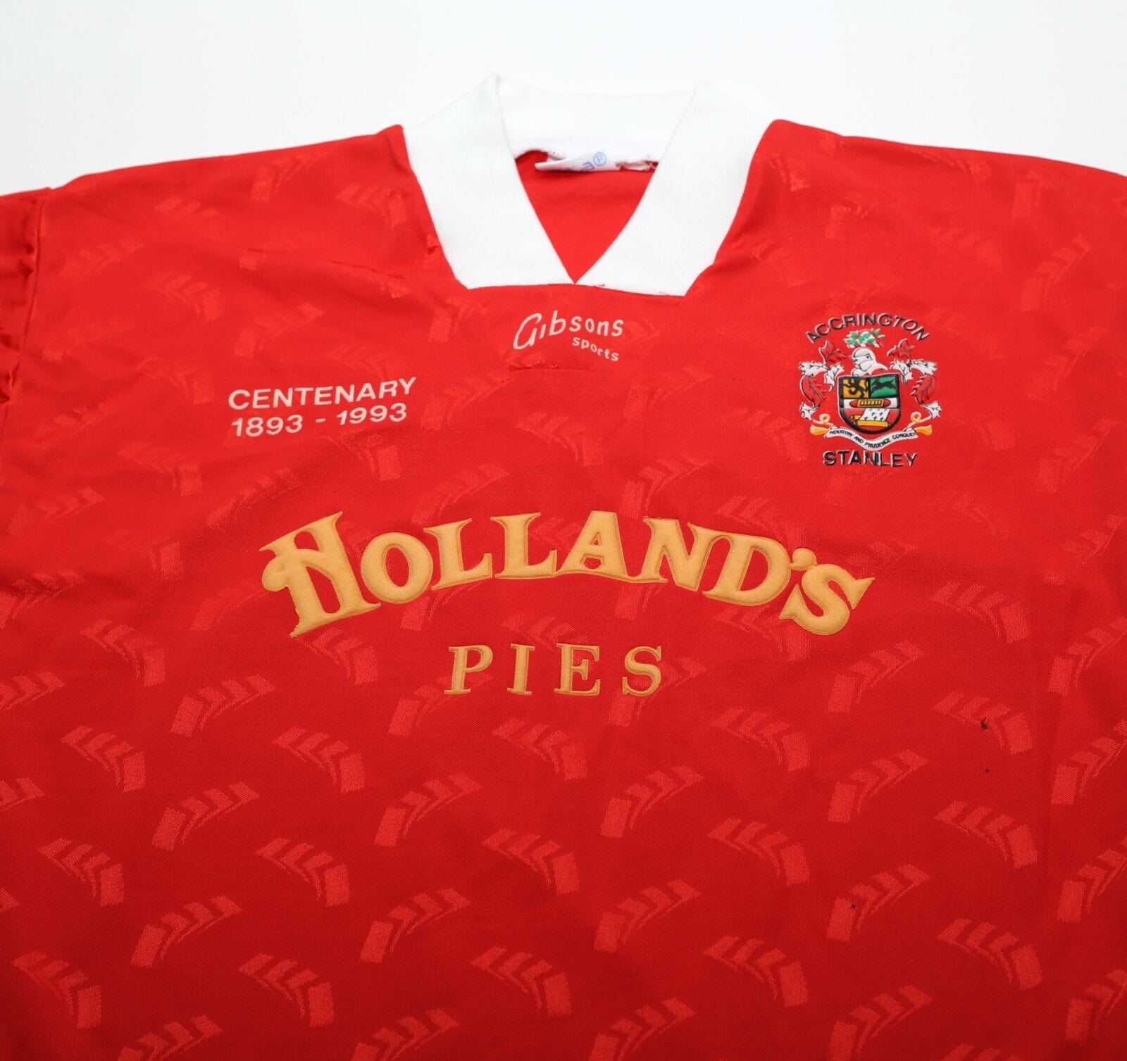 1993/94 ACCRINGTON STANLEY Vintage Home Centenary Football Shirt (M)