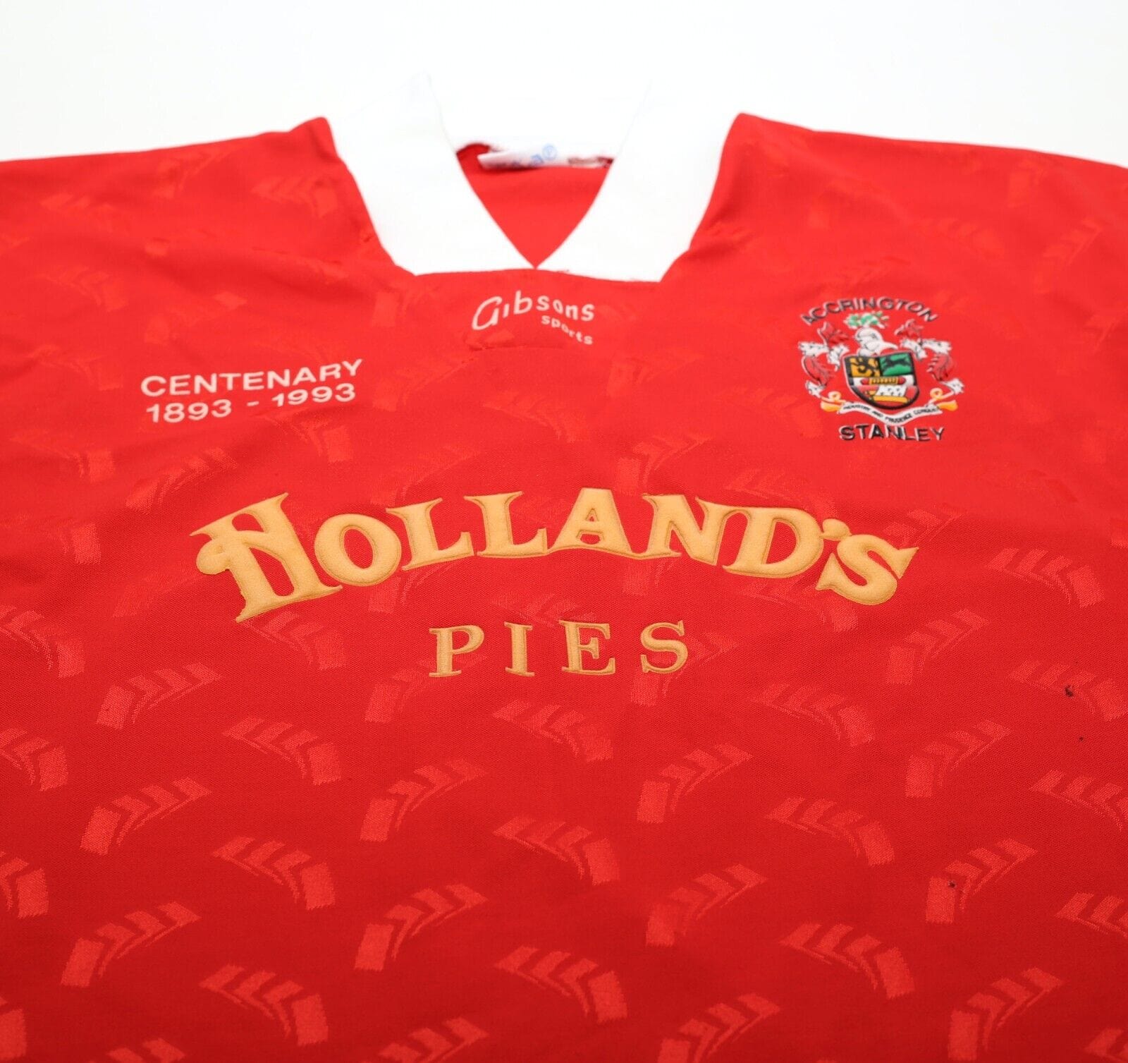 1993/94 ACCRINGTON STANLEY Vintage Home Centenary Football Shirt (M)