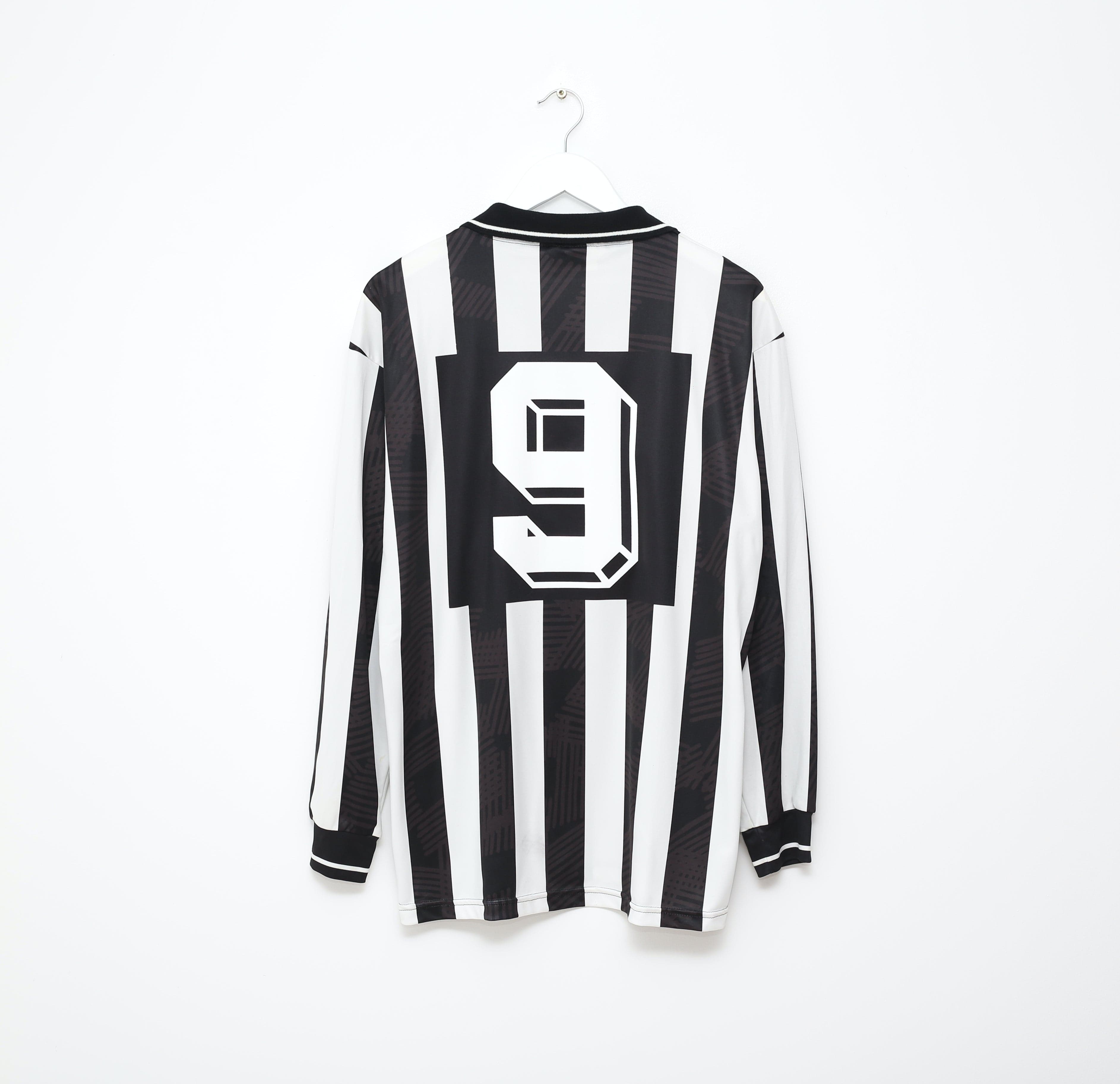 1993/94 BRANCA #9 Udinese Vintage Lotto Long Sleeve Home Football Shirt (L/XL)
