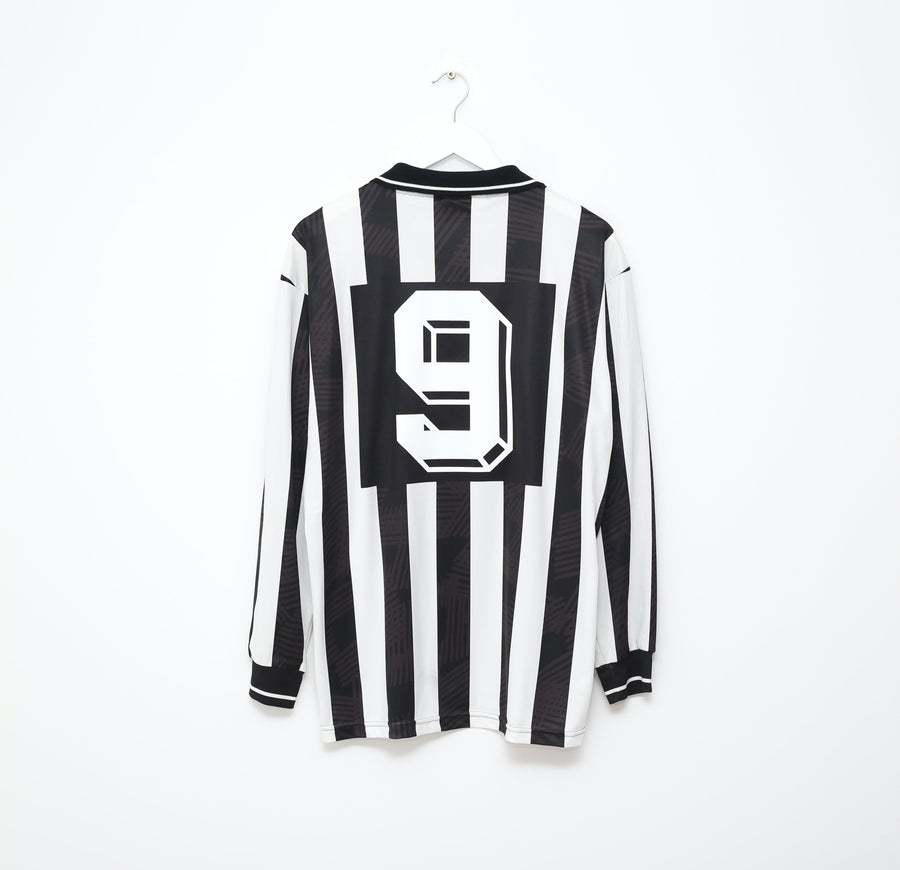 1993/94 BRANCA #9 Udinese Vintage Lotto Long Sleeve Home Football Shirt (L/XL)